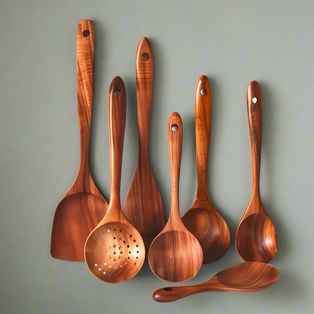 Sylvera Teak Kitchen Utensil Set for Everyday Cooking | Lersk