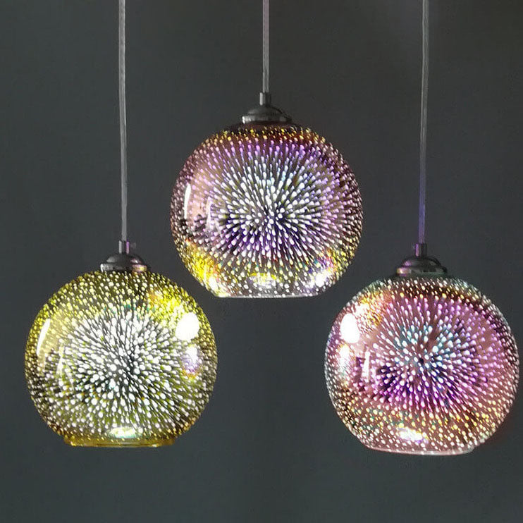 Suspension dôme en verre 3D Prismora - Moderne colorée | Lersk