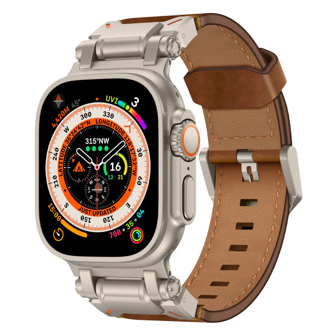 Kenvor Leather Strap with Titanium Connector for Apple Watch | Lersk