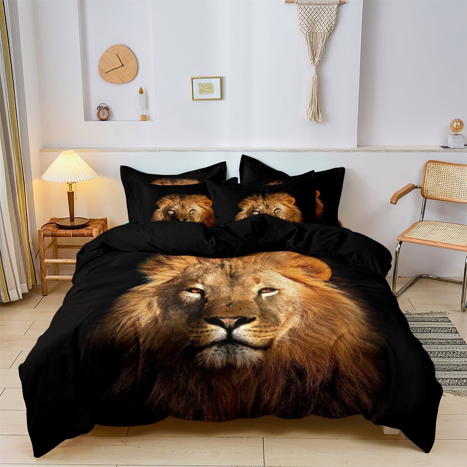 SavannaRoar | Housse de couette avec imprimé lion d'Afrique | Lersk