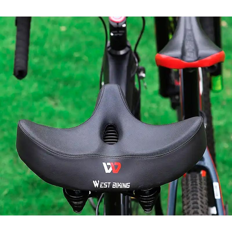 RideEase extra breiter atmungsaktiver und bequemer Fahrradsattel mit ergonomischem Fahrradsitz | Lersk