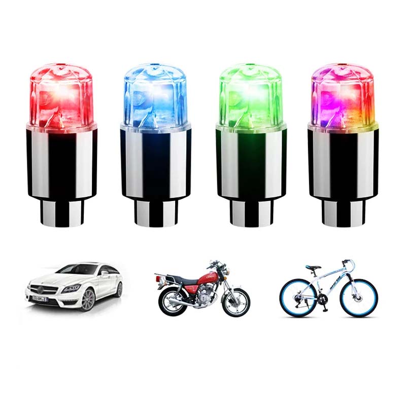 أغطية صمامات الإطارات LED للسيارات والدراجات النارية والدراجات مع أغطية صمامات عجلات LED لجميع العجلات | Lersk