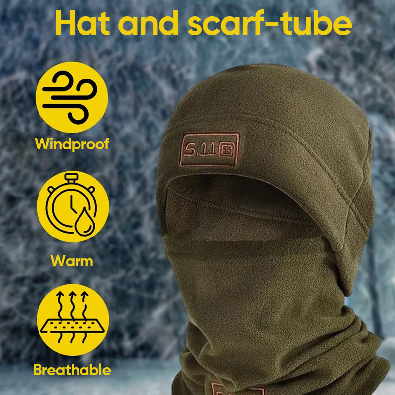 Polar-Fleece-Balaclava mit Kapuze und Gesichtsmaske für Winterbedingungen und kaltes Wetter im Freien | Lersk