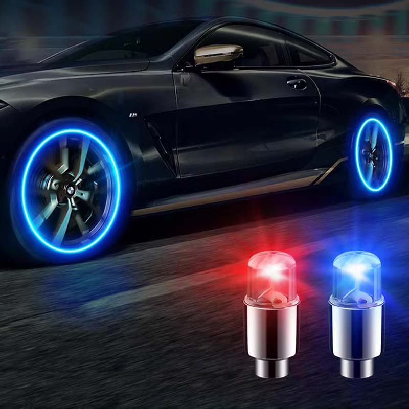 أغطية صمامات الإطارات LED للسيارات والدراجات النارية والدراجات مع أغطية صمامات عجلات LED لجميع العجلات | Lersk