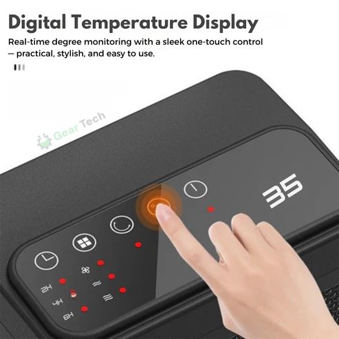Portable PTC Fan Heater With Remote And Adjustable Temp | Lersk