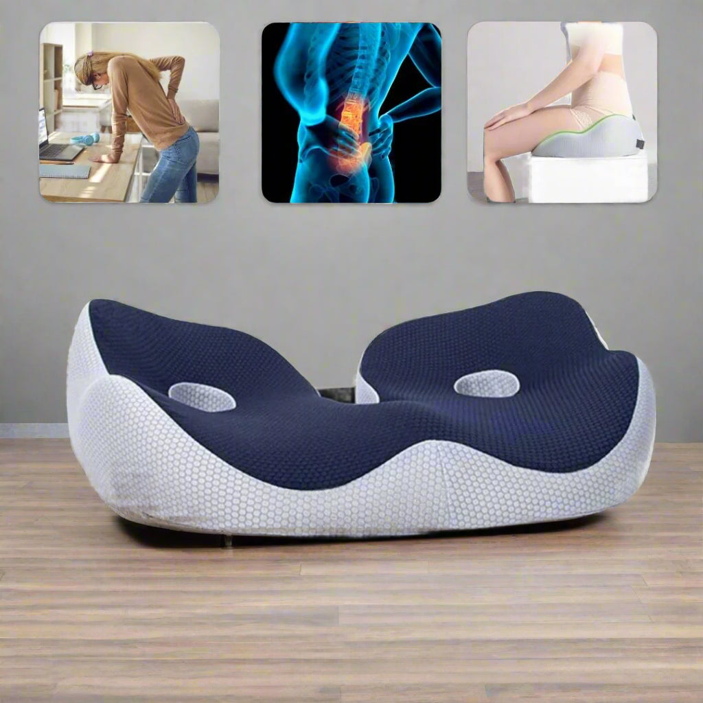 Cojín Ajustable de Espuma Viscoelástica ErgoNest para Alivio de Huesos Isquiáticos | Lersk