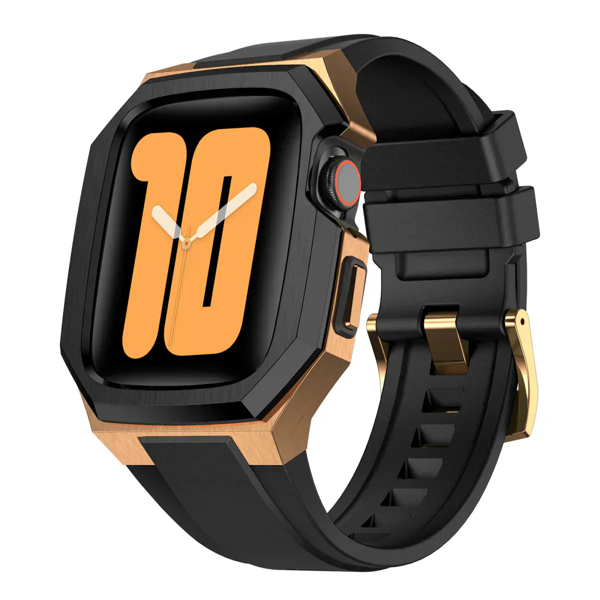 AeroCuff Fluoro Rubber Apple Watch-rem med rustfrit stålhus | Lersk