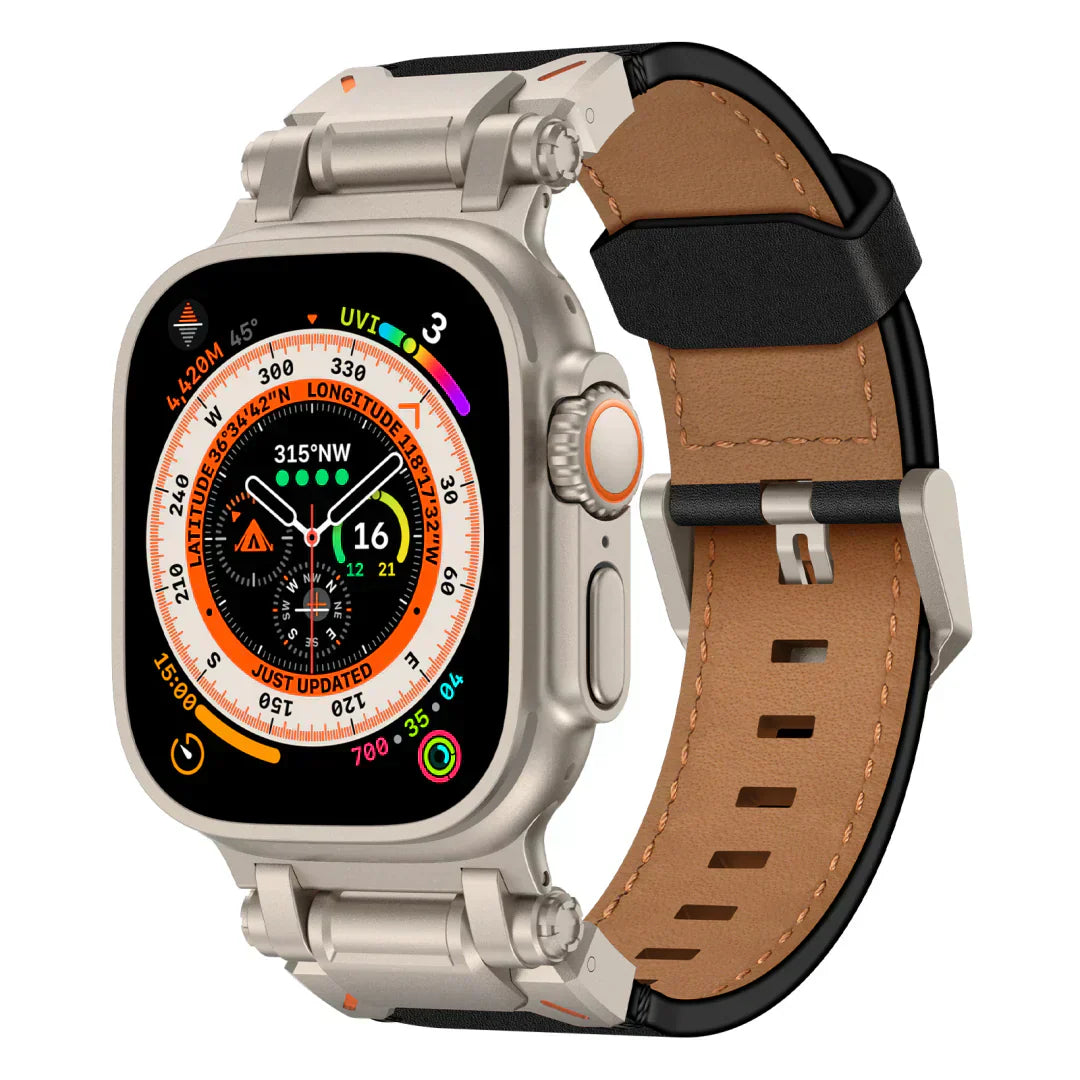 Kenvor Leather Strap with Titanium Connector for Apple Watch | Lersk