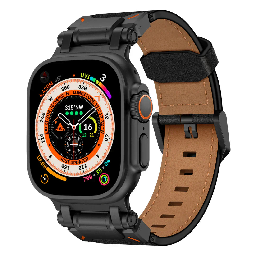 Kenvor Leather Strap with Titanium Connector for Apple Watch | Lersk