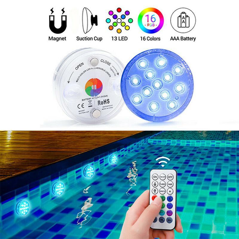 Fjernbetjent Vandtæt Magnetisk Sug LED-Lampe til Pools og Udendørsbelysning | Lersk