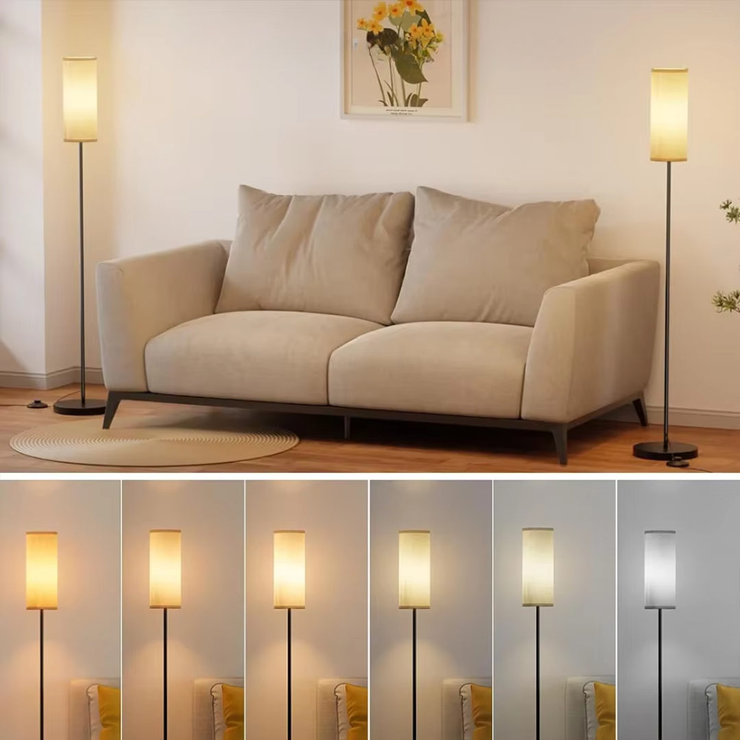 Lampa podłogowa RGB z kontrolą przez aplikację do oświetlenia i atmosfery w domu | Lersk