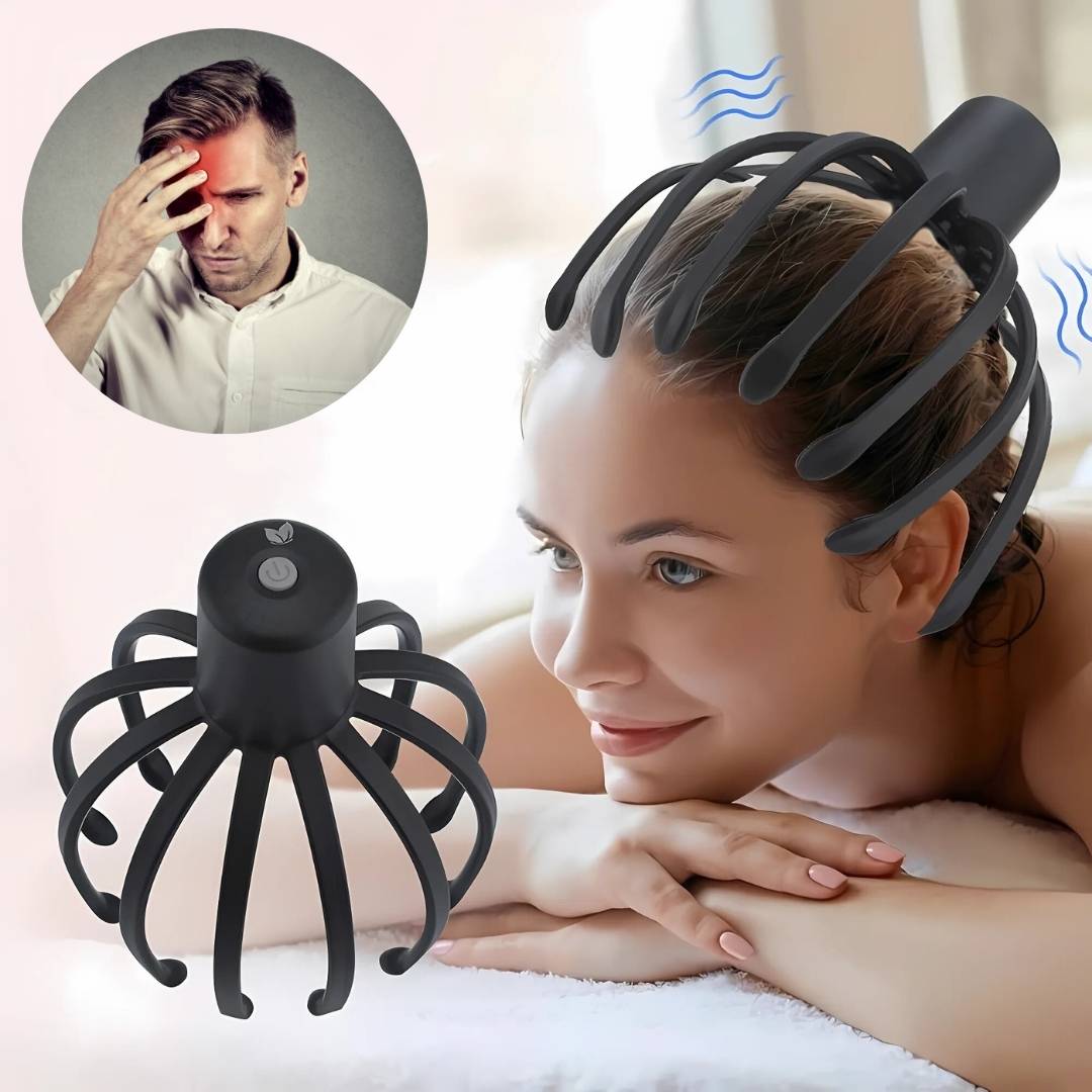 Massaggiatore Elettrico per Cuoio Capelluto CalmWave a Forma di Polpo per Sollievo dallo Stress | Lersk