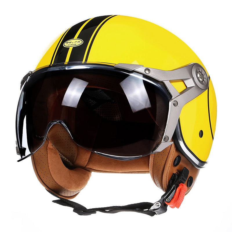 LyraJet Vintage Racer Helmet With Bubble Visor Shield | Lersk