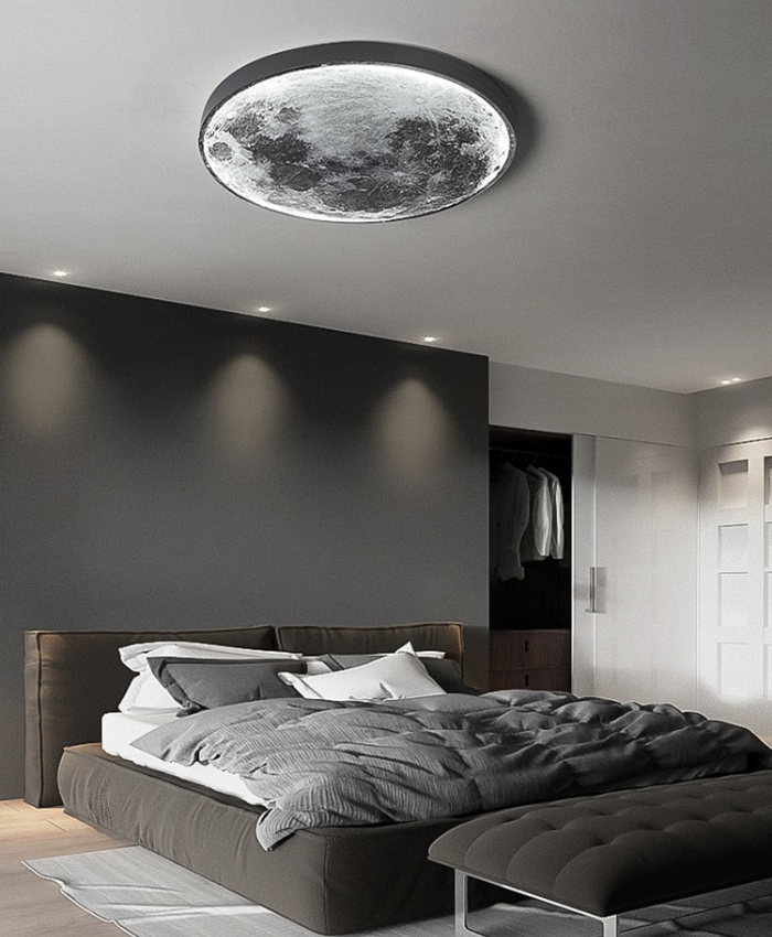 Luna Moon Lamp For Ambient Bedroom Lighting And Soft Moonlight Glow Modern Night Light Decor | Lersk