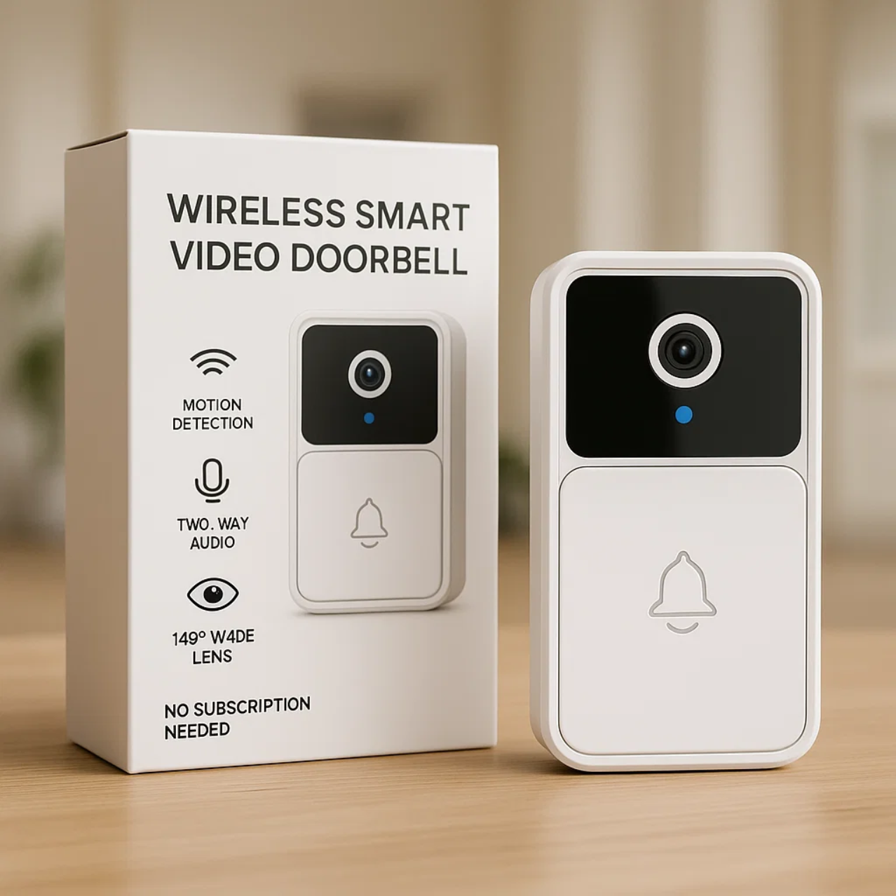 Campanello Video HD Wireless Intelligente con Avvisi di Movimento e Audio Bidirezionale | Lersk