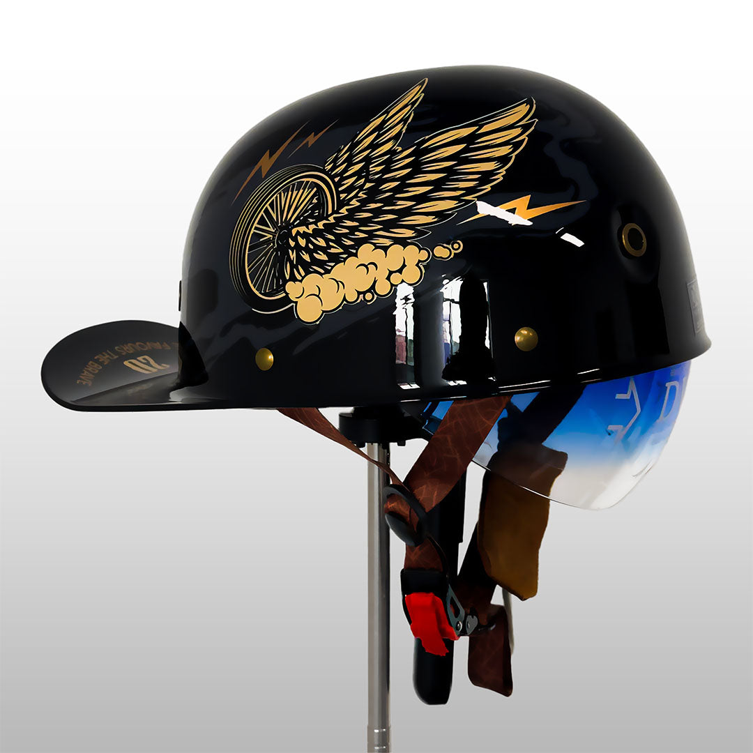 Casco Moto Baseball Cap Certificato DOT ECE per Guida Sicura per Piloti | Lersk