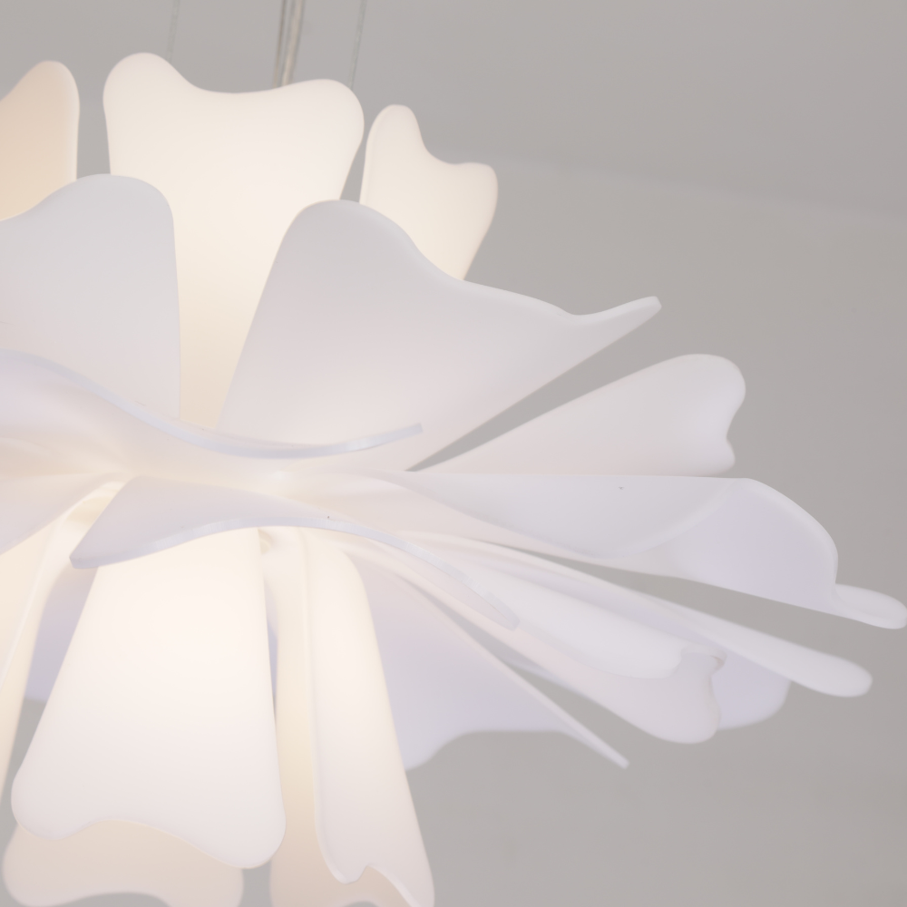 LumaNova White Metal Pendant Lamp for Modern Interiors | Lersk