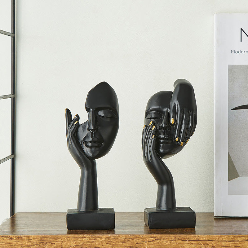 LumaMask Abstrakte Wanddekoration Moderne Masken-Skulptur Kunst