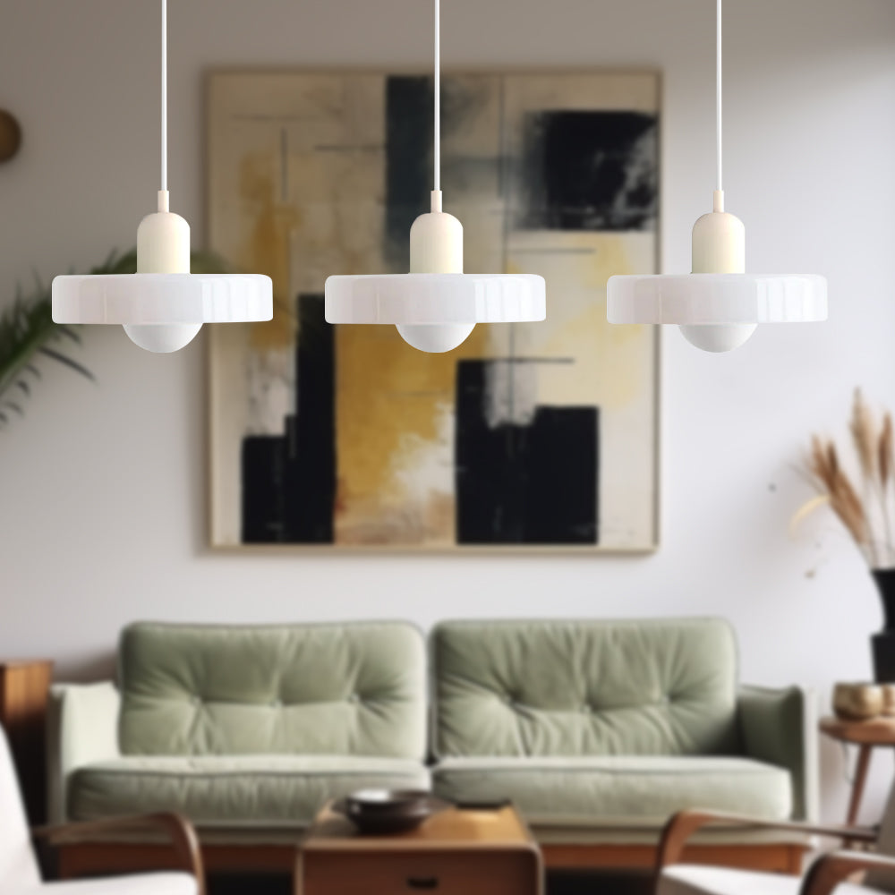 NovaHalo Ceiling Pendant Light With Opal Halo Shade Modern | Lersk