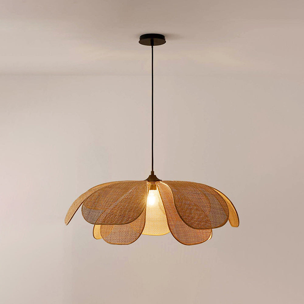 LumaNook Reed Wicker Pendant Light for Cozy Bedroom | Lersk