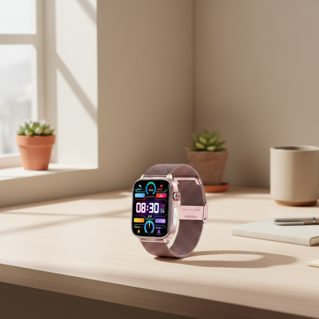 Smartwatch mit AMOLED-Display und Bluetooth-Anruffunktion, wasserdicht, für den täglichen Gebrauch | Lersk