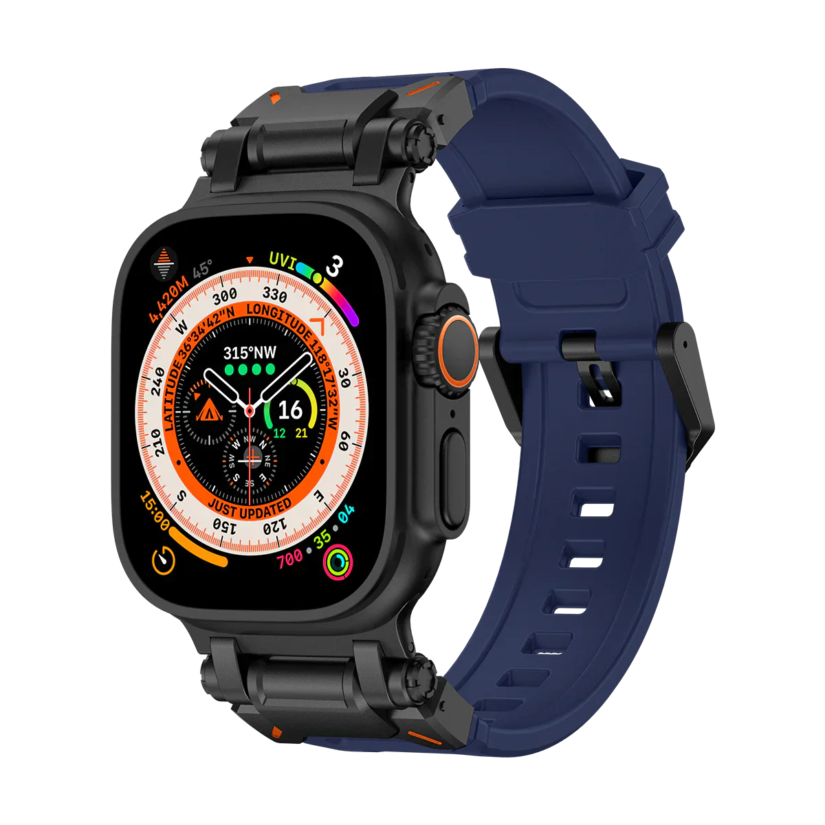 Meron Titanium-Head Silicone Band for Apple Watch | Lersk