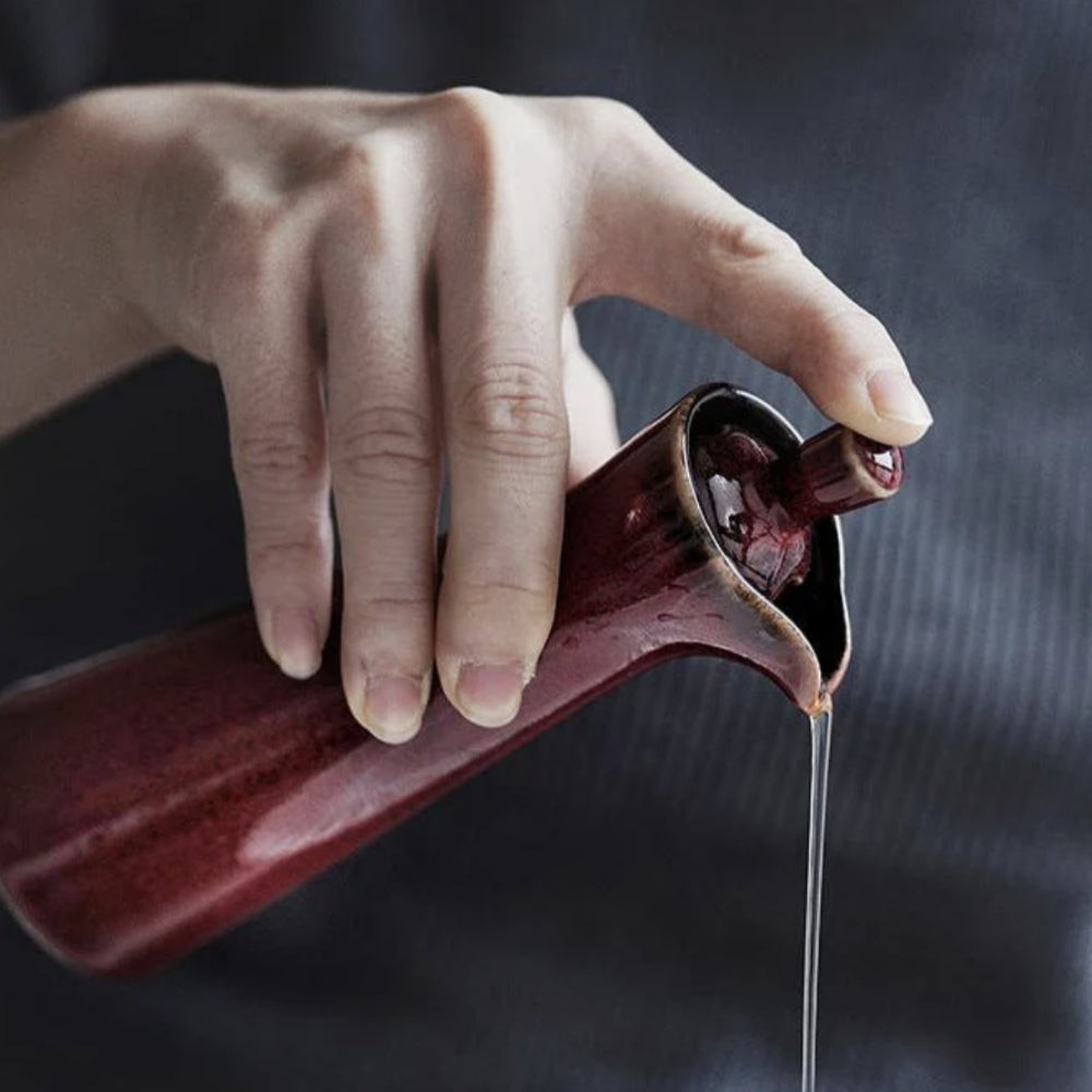 Hana Japanese Ceramic Condiment Bottle For Oils Home Cooks | Lersk