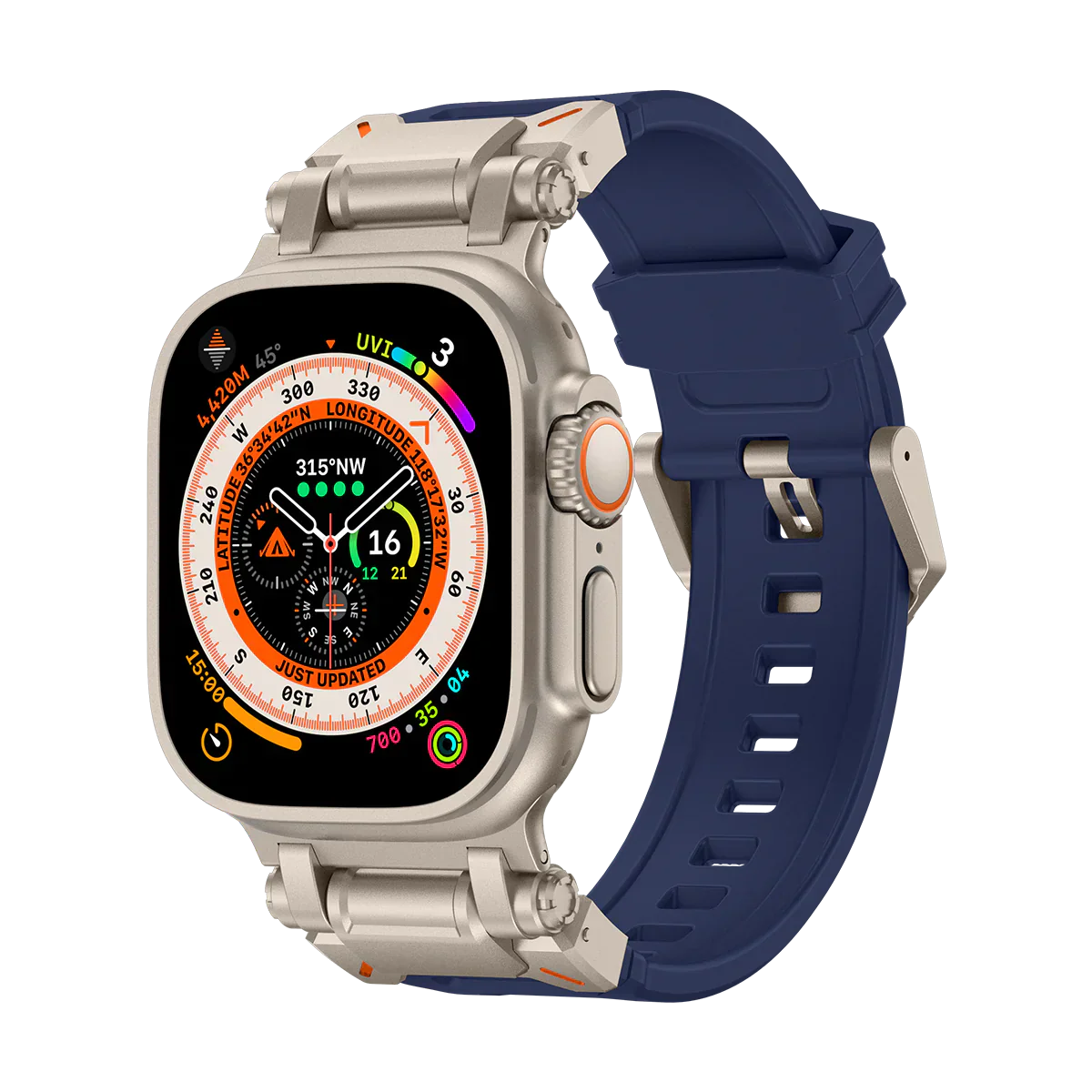 Meron Titanium-Head Silicone Band for Apple Watch | Lersk