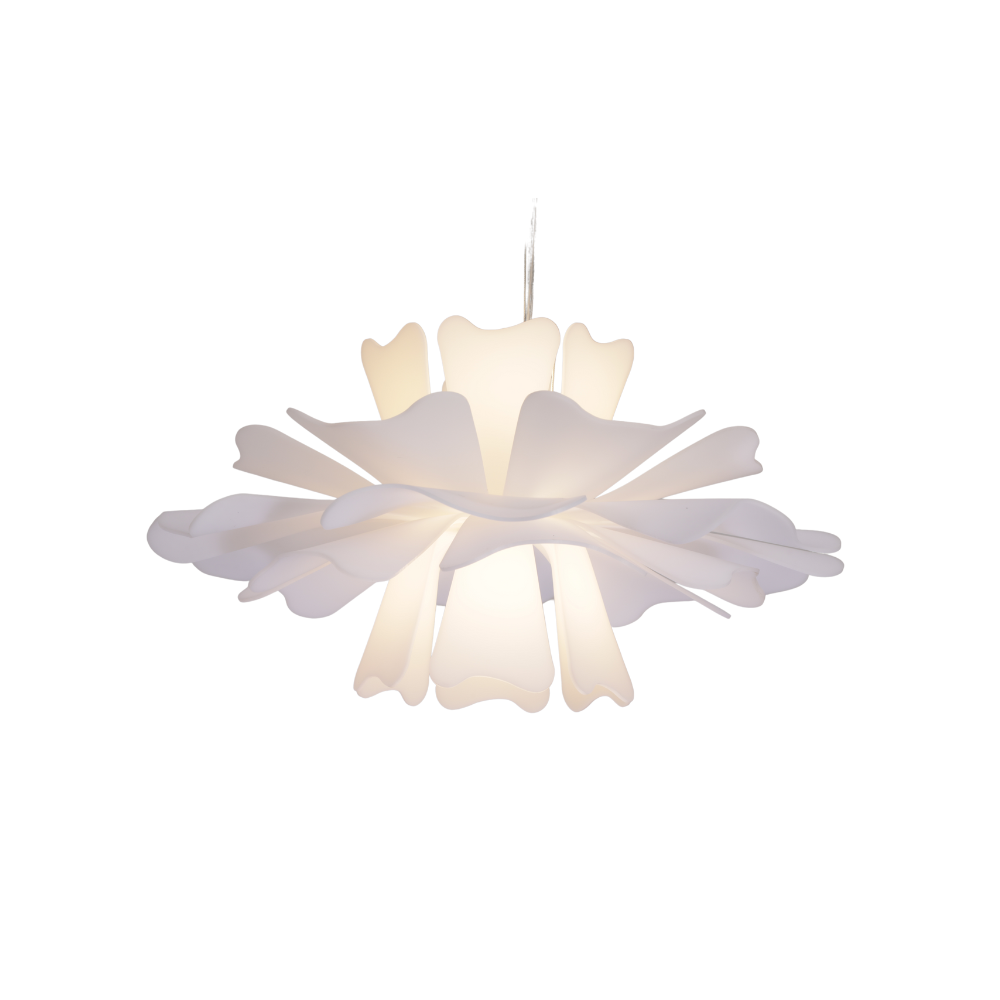 LumaNova White Metal Pendant Lamp for Modern Interiors | Lersk