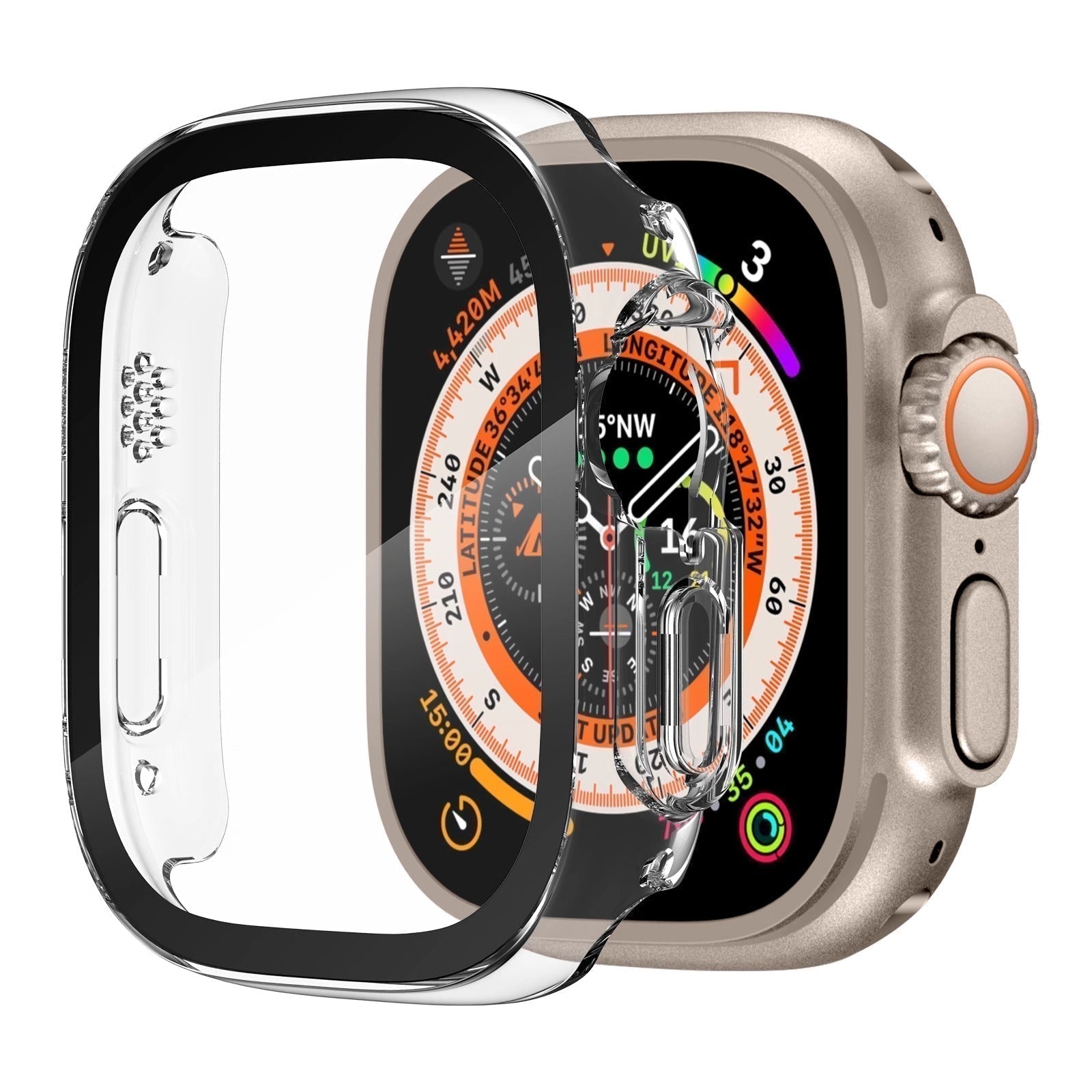 Pouzdro NovaGuard pro Apple Watch Ultra s průhledným tvrzeným sklem | Lersk