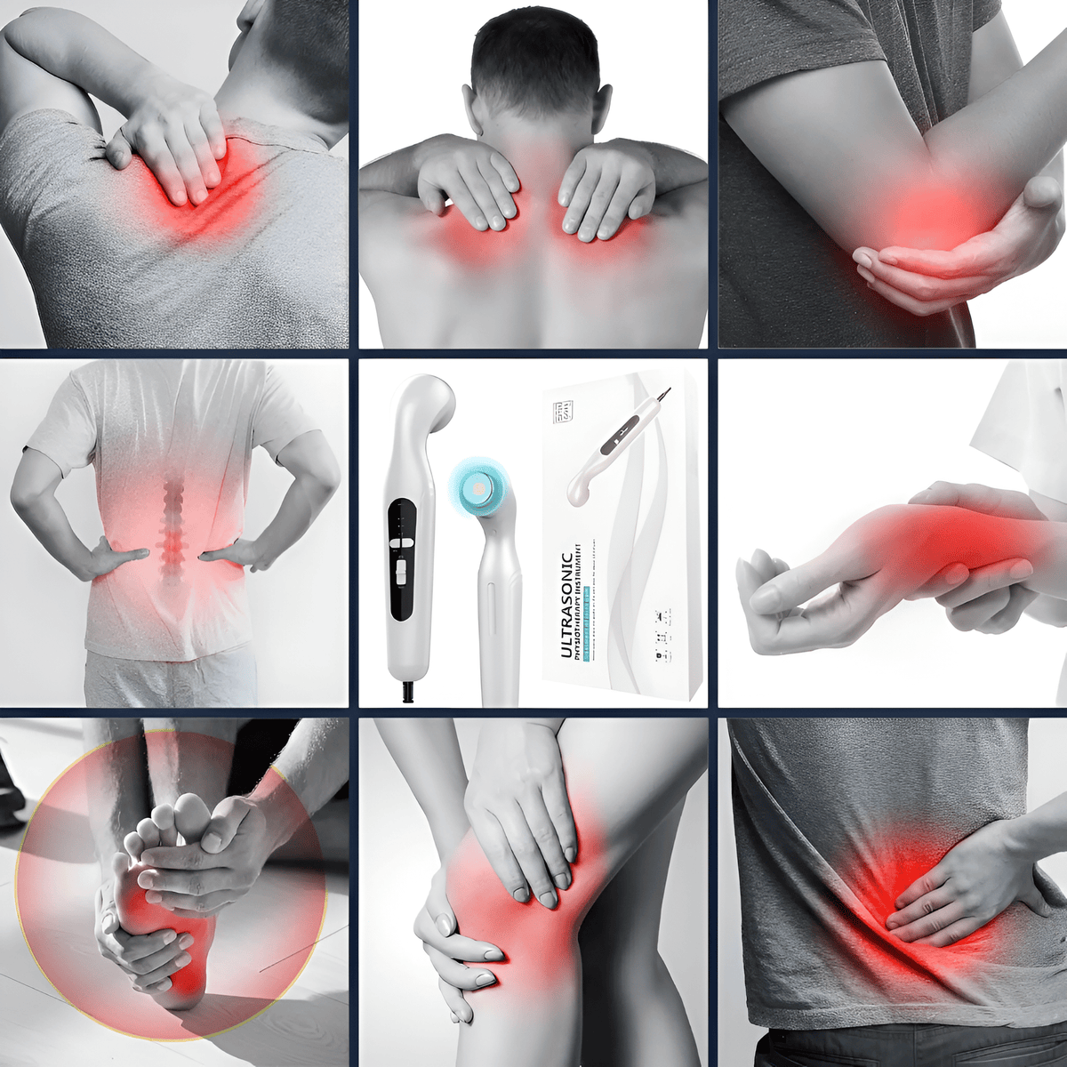 ApexPulse Ultrasonic Therapy Device For Pain Relief With Three Intensity Levels