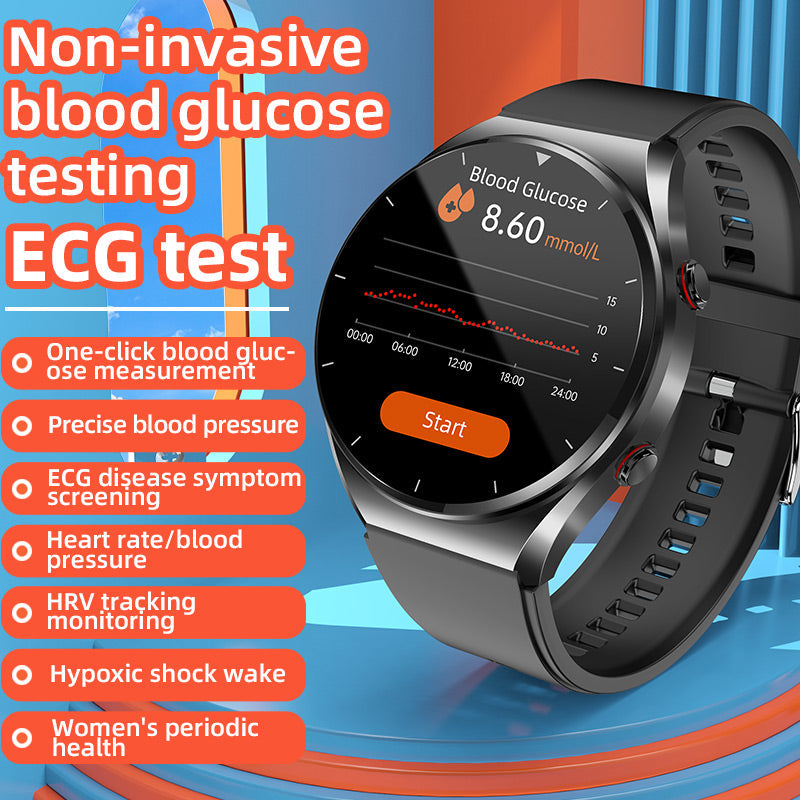 PulseGuard Pro Health Smartwatch med glukose, blodtryk, EKG og HRV | Lersk