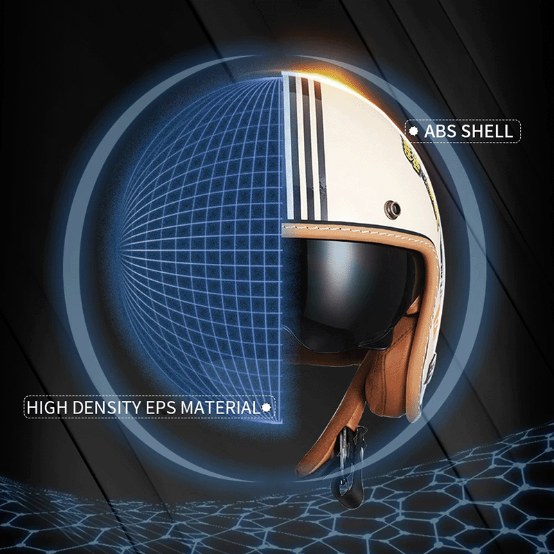 JetLite Retro Open Face Helmet KA2 Featherlight For Riders | Lersk