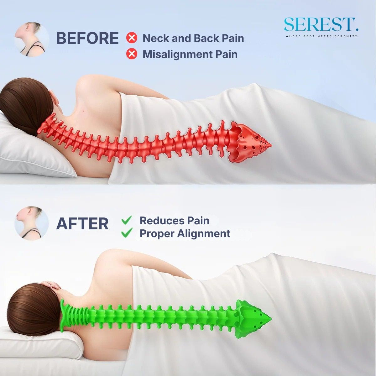 Orthopedic Cervical Memory Foam Pillow for Neck Pain Relief | Lersk