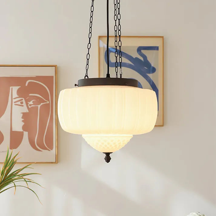 Nowoczesna biała minimalistyczna lampa wisząca | Lersk