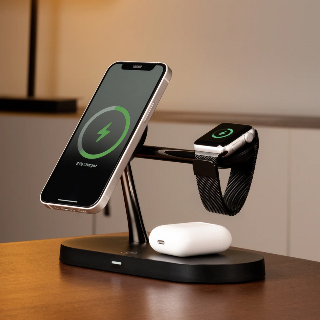 NovaCharge 3v1 bezdrátová nabíjecí stanice pro zařízení Apple | Lersk