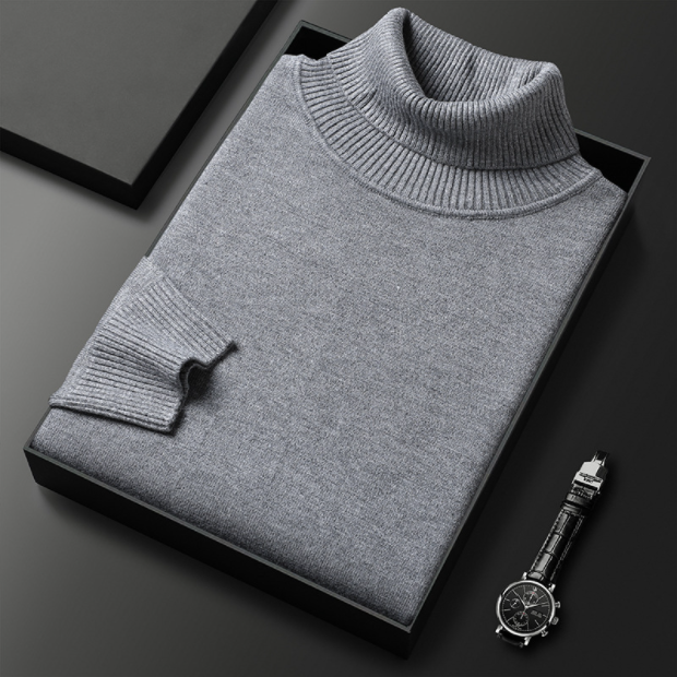 Maglione a collo alto Elorien Luxe in cashmere e cotone per uomo | Lersk