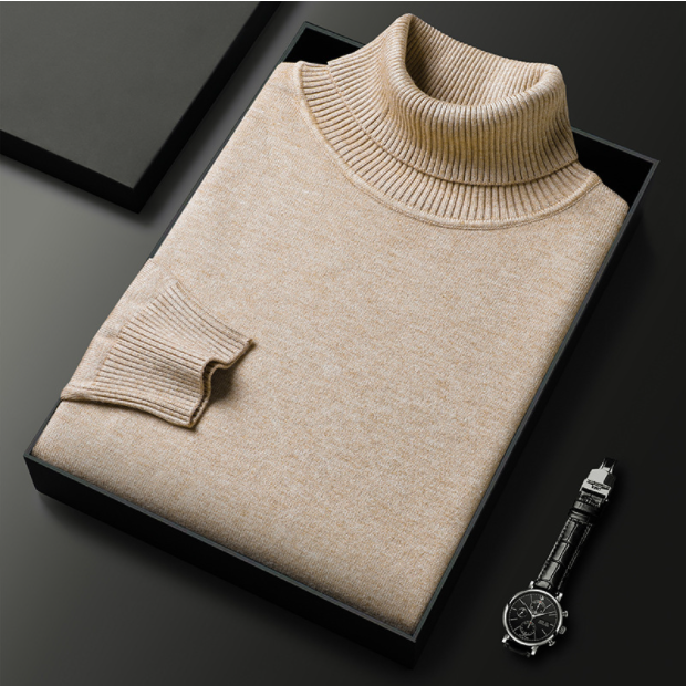 Maglione a collo alto Elorien Luxe in cashmere e cotone per uomo | Lersk