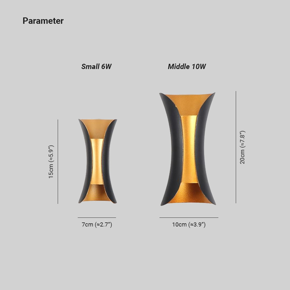 Arcora Curve Outdoor Wall Light LED IP65 Hardwired | Lersk