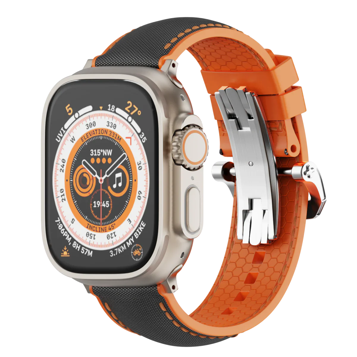 Apple Watch Armband aus FKM mit Schmetterlingsverschluss | Lersk