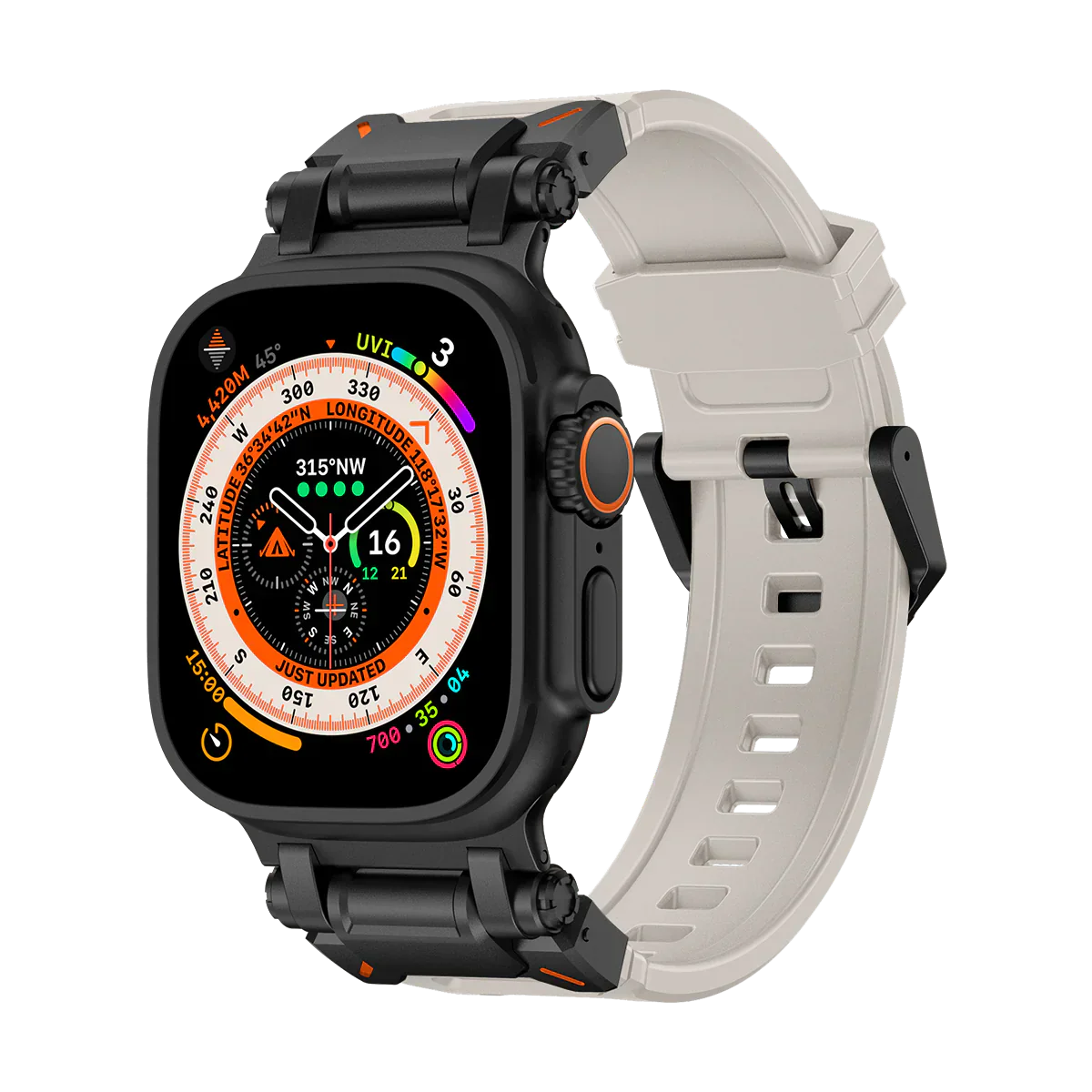 Meron Titanium-Head Silicone Band for Apple Watch | Lersk