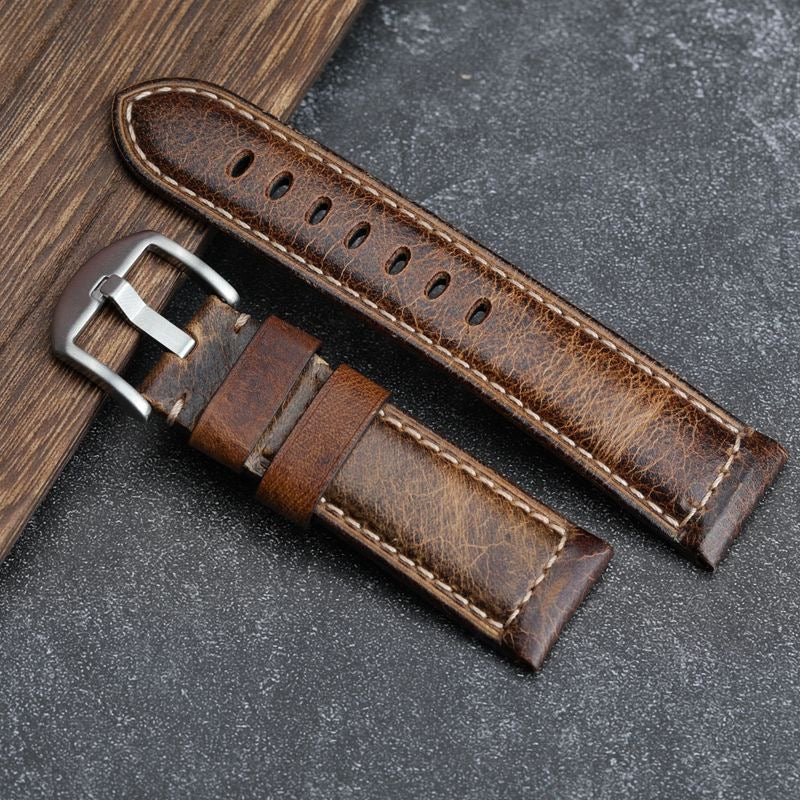 Artisan Vintage Style Waxed Leather Strap | Lersk