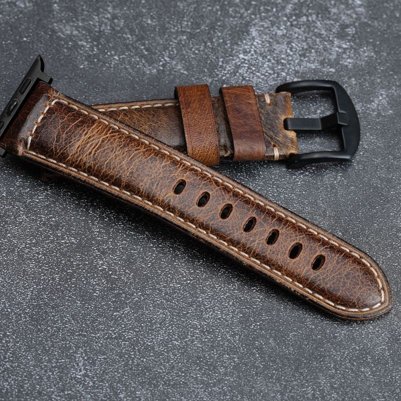 Artisan Vintage Style Waxed Leather Strap | Lersk
