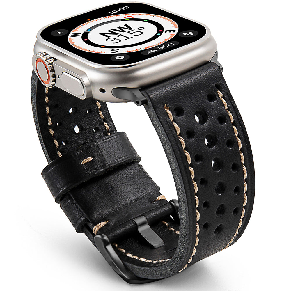 Klassisk Racing Læderrem til Apple Watch | Lersk