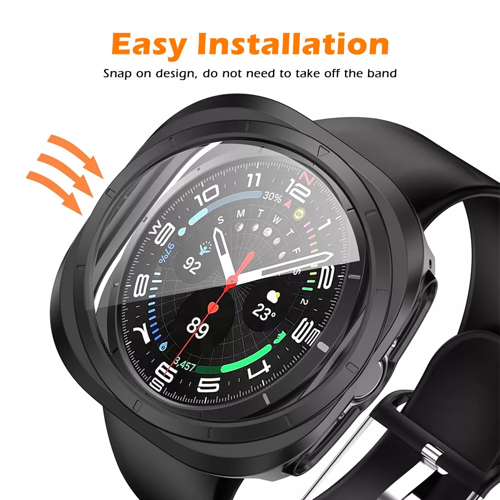 Orvalo Full-Cover Ultra-Hard Case With Tempered Glass for Samsung Galaxy Watch 47mm | Lersk