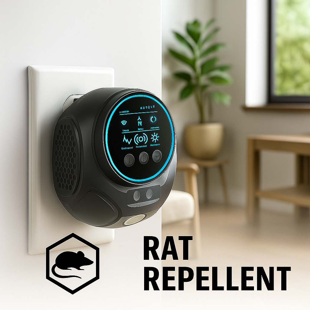 Plug-In Ultrasonic Rat Repeller Silent 3200 Sq Ft In/Out | Lersk