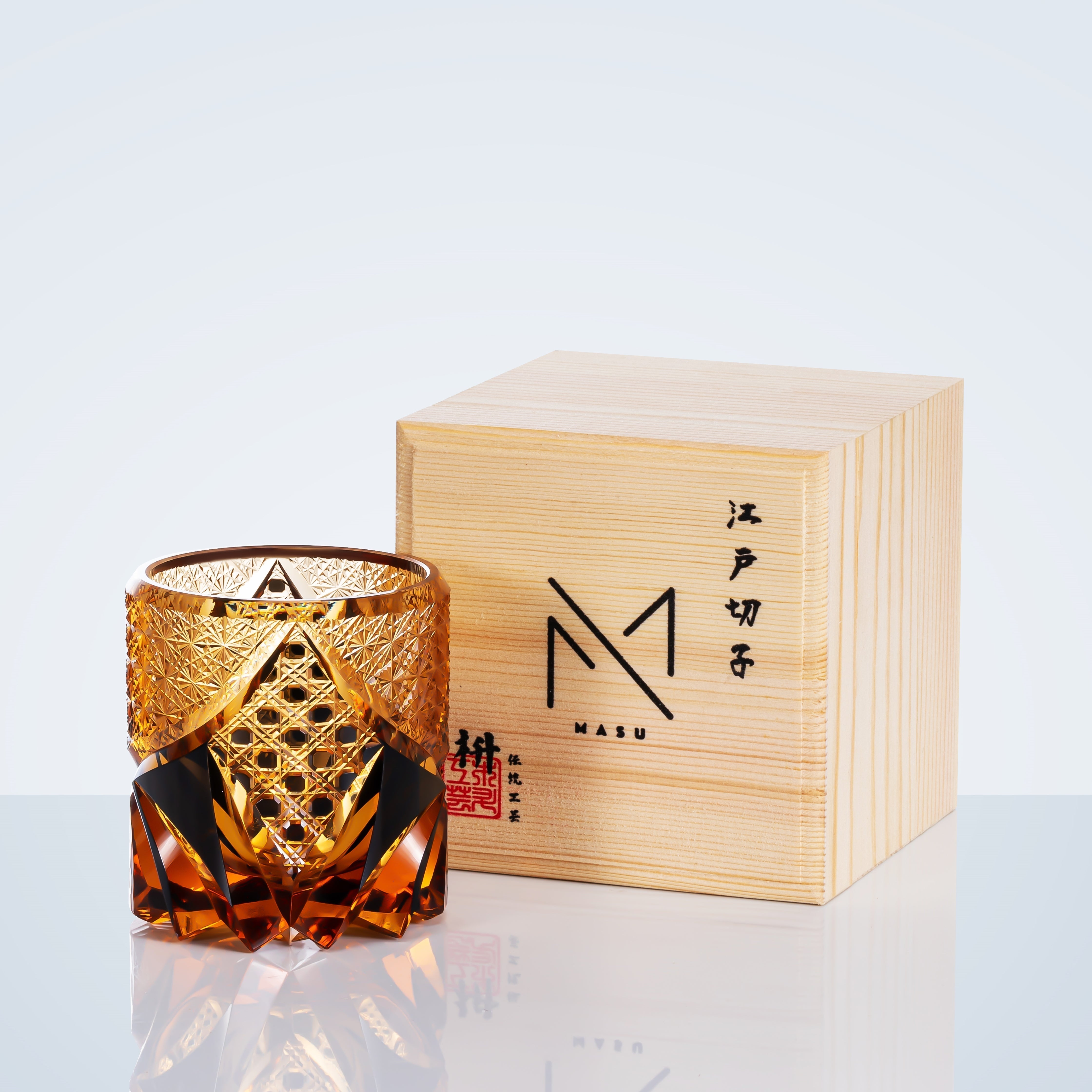 Kirei | Bicchiere da Whisky Dark Knight artigianale con scatola in legno | Lersk