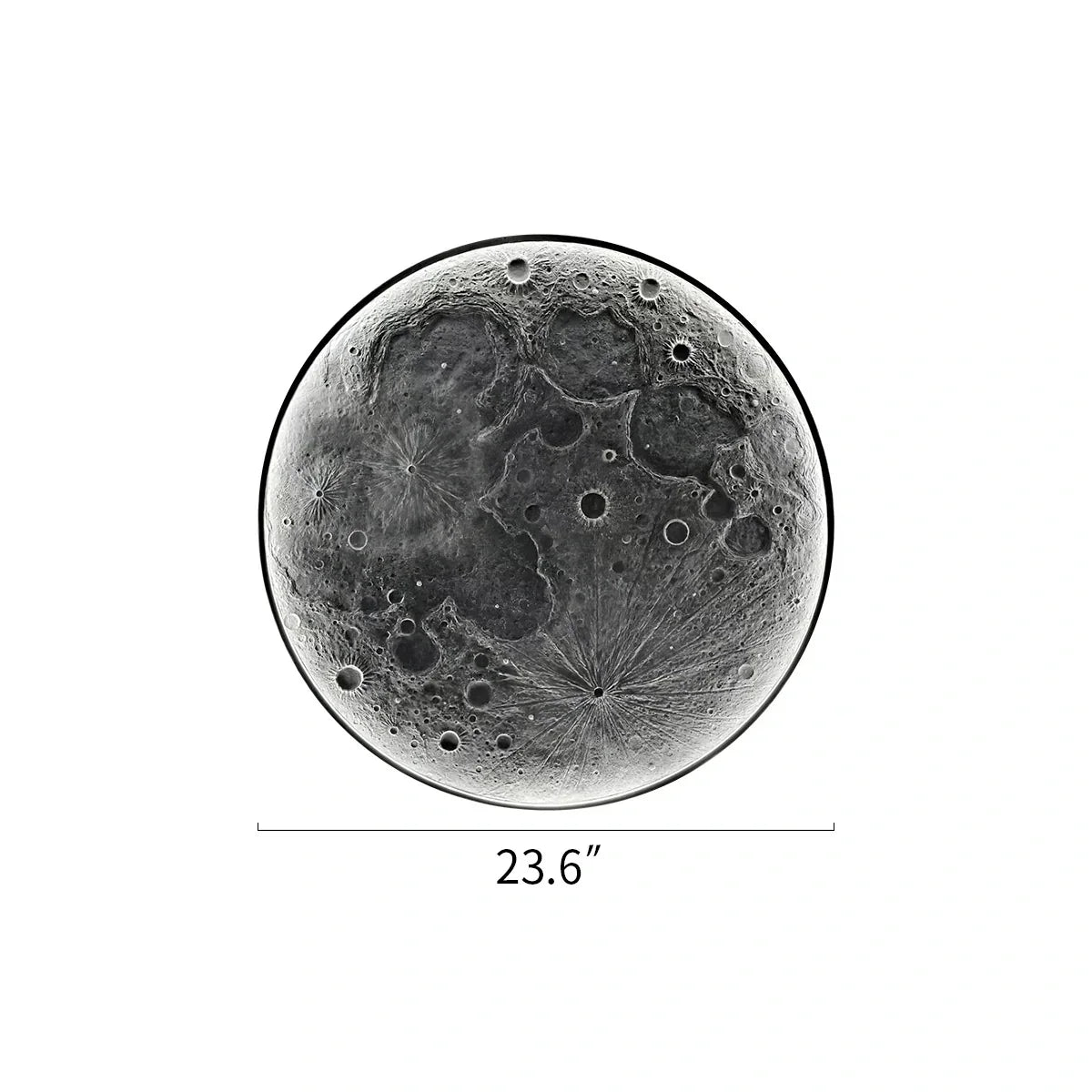 Lámpara de pared decorativa con relieve 3D de la luna | Lersk
