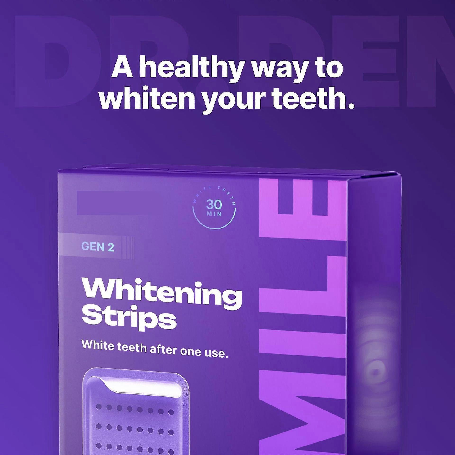 V34 Purple Whitening Strips – Instant Color-Correcting Teeth Whitening with PAP+ Technology | Lersk