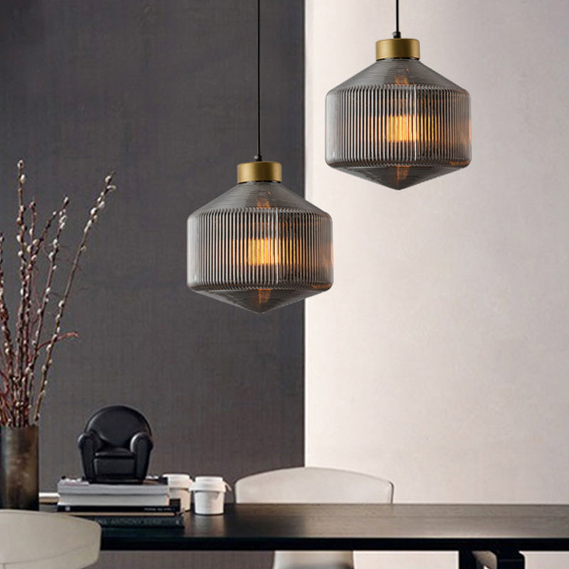 Quell závěsná lampa Drum moderní skleněné závěsné světlo Glow | Lersk